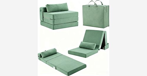 Folding Sofa Bed – Tri-Fold Compressed Mattress with Pillow & Storage Bag - Model MJ-FF006 | Mingjin Zitzak China