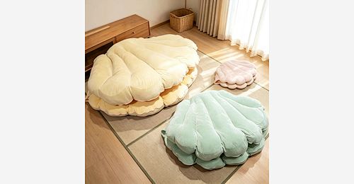 Clam Shell Shaped Kinderen Bank – Shredded Foam Filled Giant Pearl Lounger - Model MJ-FF010 | Mingjin Zitzak China