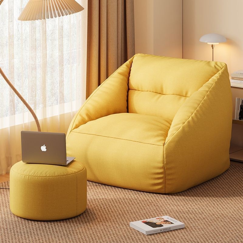 Lemon Drop Zitzak met Footstool detail 1