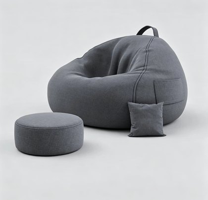 Dark Grey Tear Drop Zitzak Chair - Zitzak Chair Cover Fabrikant & fabriek in China